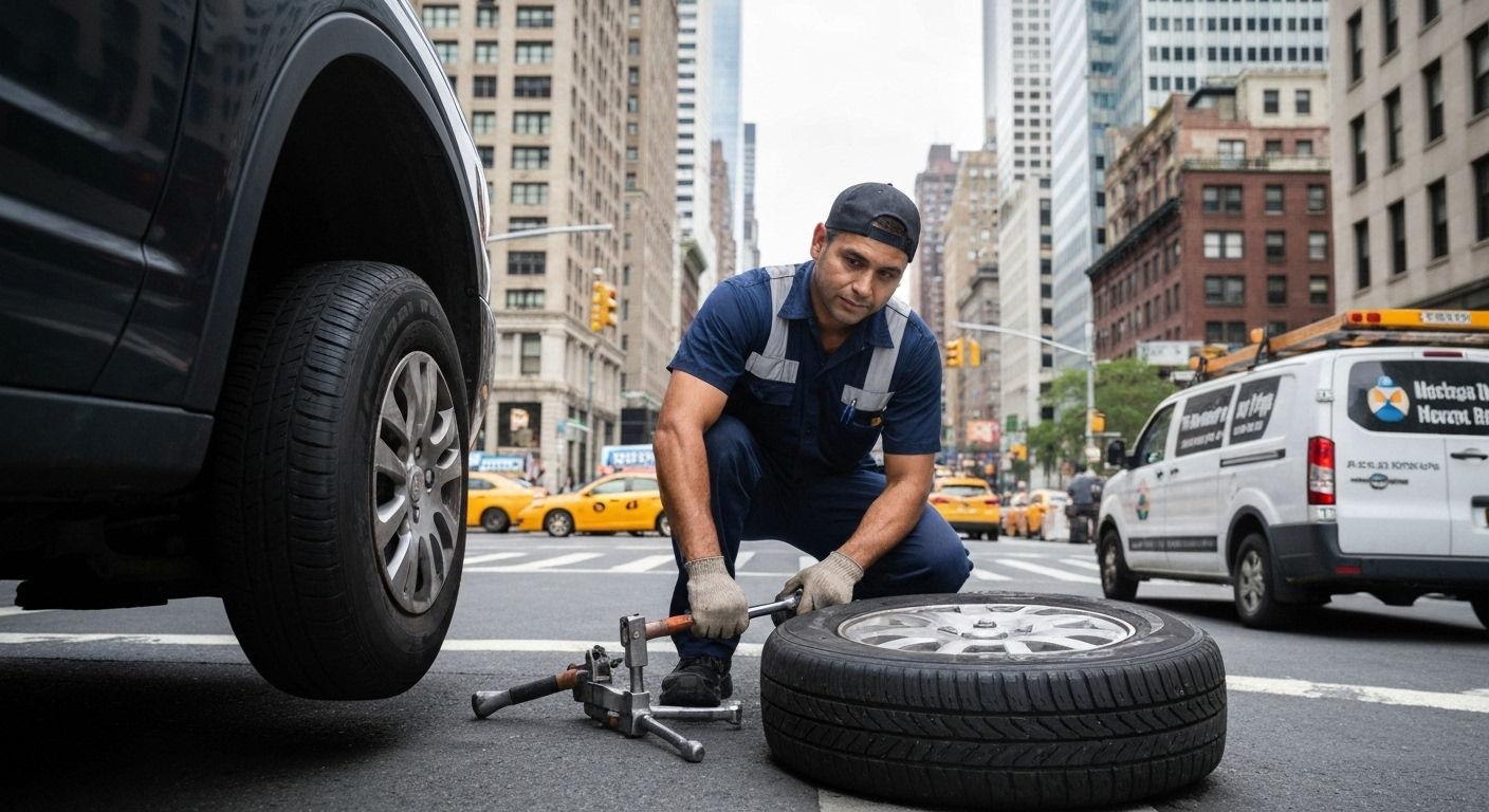 flat tire change service NYC